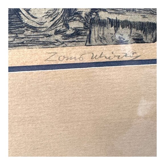 Louis Whirter aka Weirter Amiens The Water Market France Signed Original Etching - Picture 5 of 10